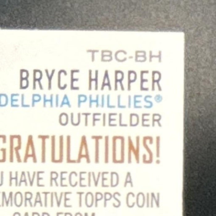 2020 Topps Update Bryce Harper Baseball Coin Cards #TBC-BH Philadelphia Phillies - Sports Cards