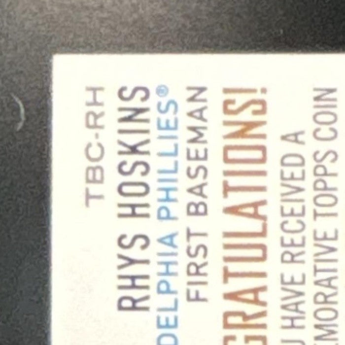 2020 Topps Update Rhys Hoskins Baseball Coin Cards #TBC-RH Philadelphia Phillies - Sports Cards