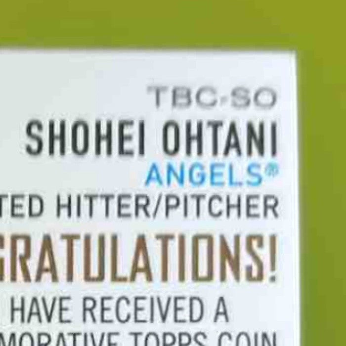 2020 Topps Update Shohei Ohtani Baseball Coin Cards #TBC-SO Los Angeles Angels - Sports Cards
