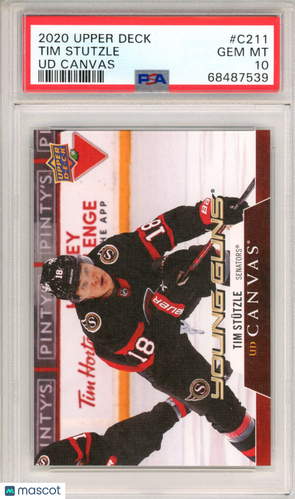 2020 Upper Deck UD Canvas Tim Stutzle #C211 PSA 10 - Graded Sports Cards