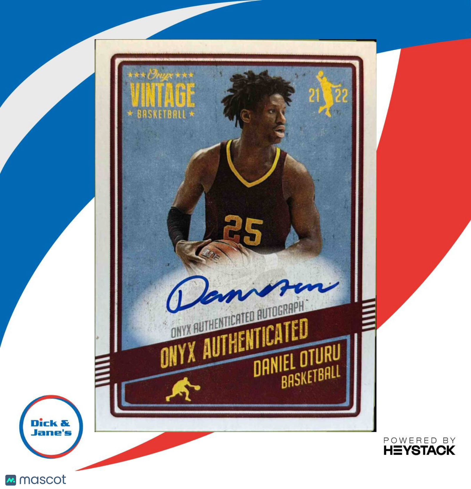 2021 22 Onyx Vintage Daniel Oturu Blue Signatures #VADO Auto Sports Cards