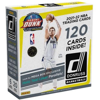 2021/22 Panini Donruss Basketball Mega Box (Holo Teal Laser Parallels) - NBA Mega Box