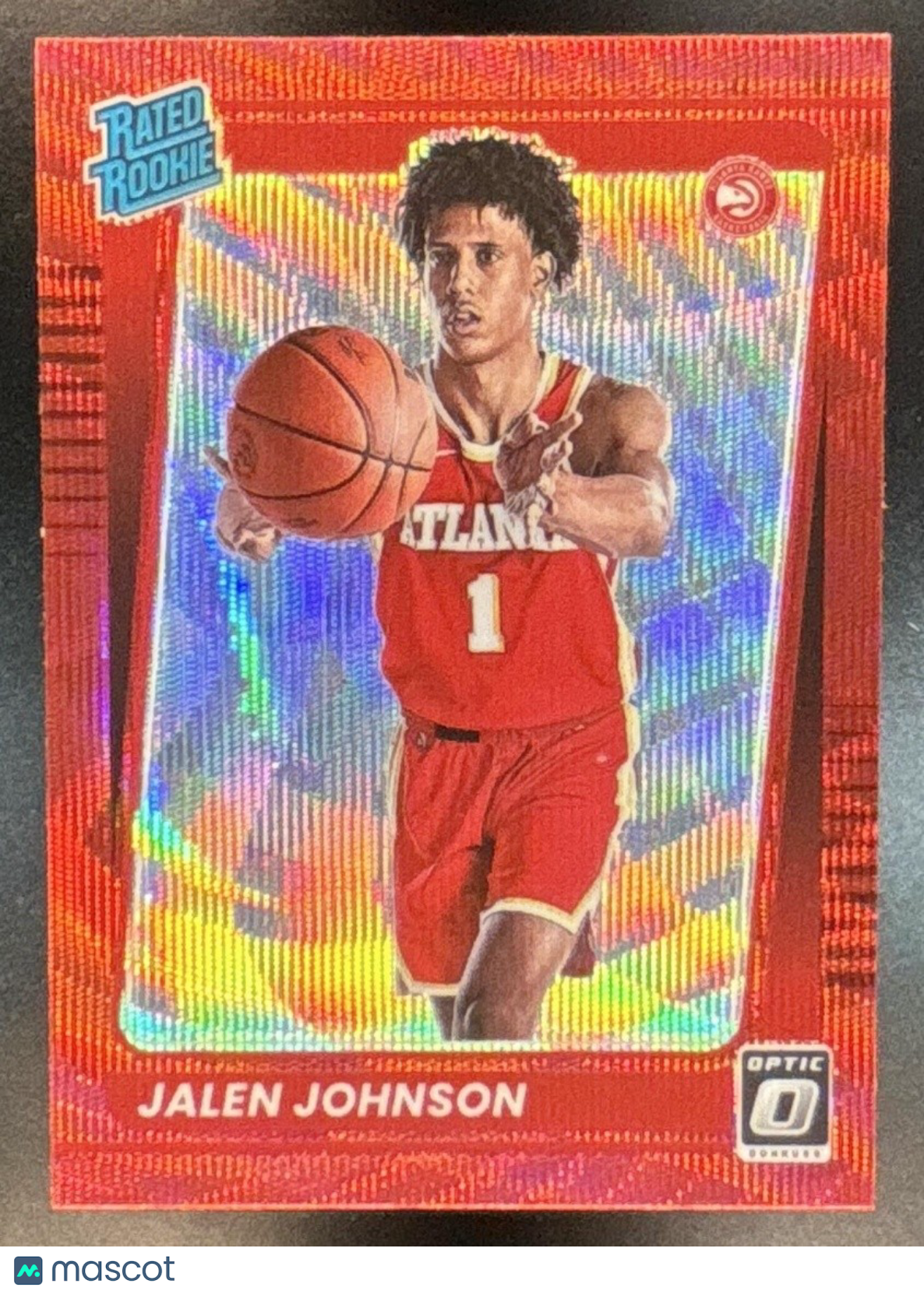 2021-22 Panini Donruss Optic Jalen Johnson Red Wave Prizm #181 RC Atlanta Hawks - Sports Cards