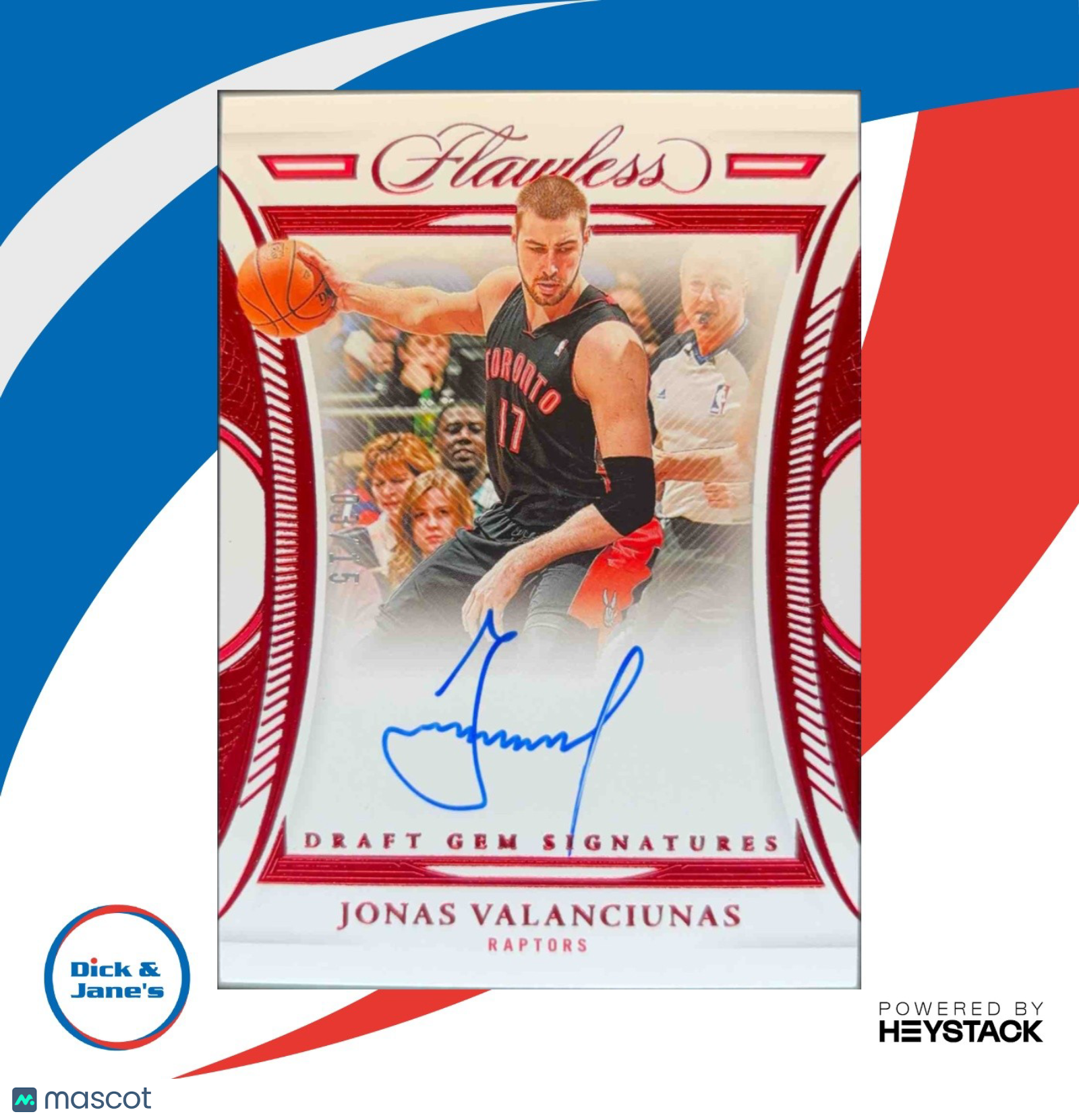 2021-22 Panini Flawless Jonas Valanciunas Draft Gem Signatures Ruby 8/15 Auto - Sports Cards