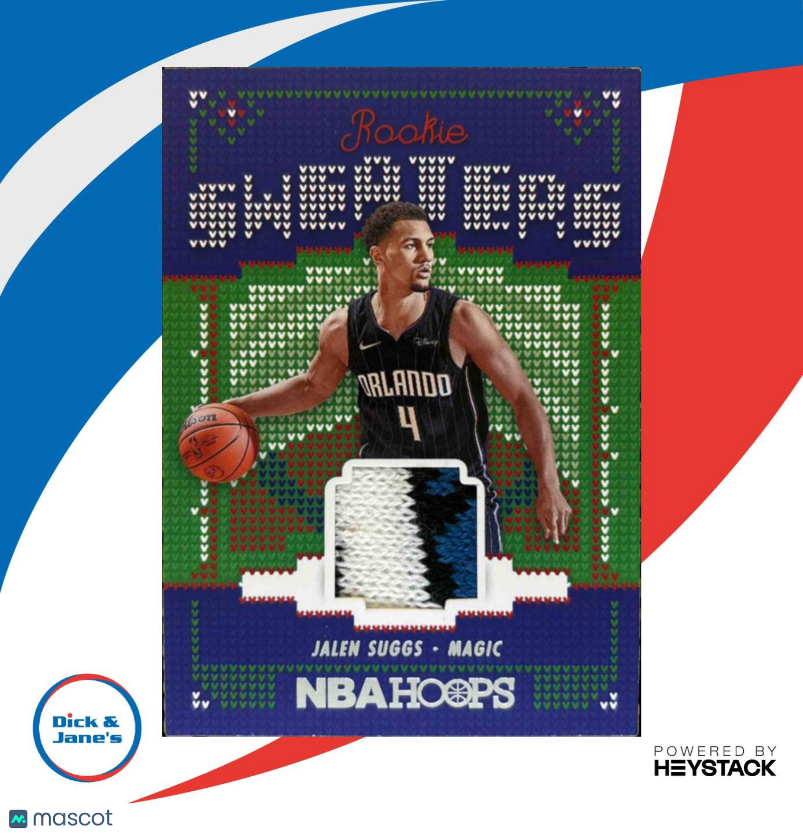 2021-22 Panini Hoops Winter Jalen Suggs Rookie Sweaters #RSW-JS RC Orlando Magic - Sports Cards