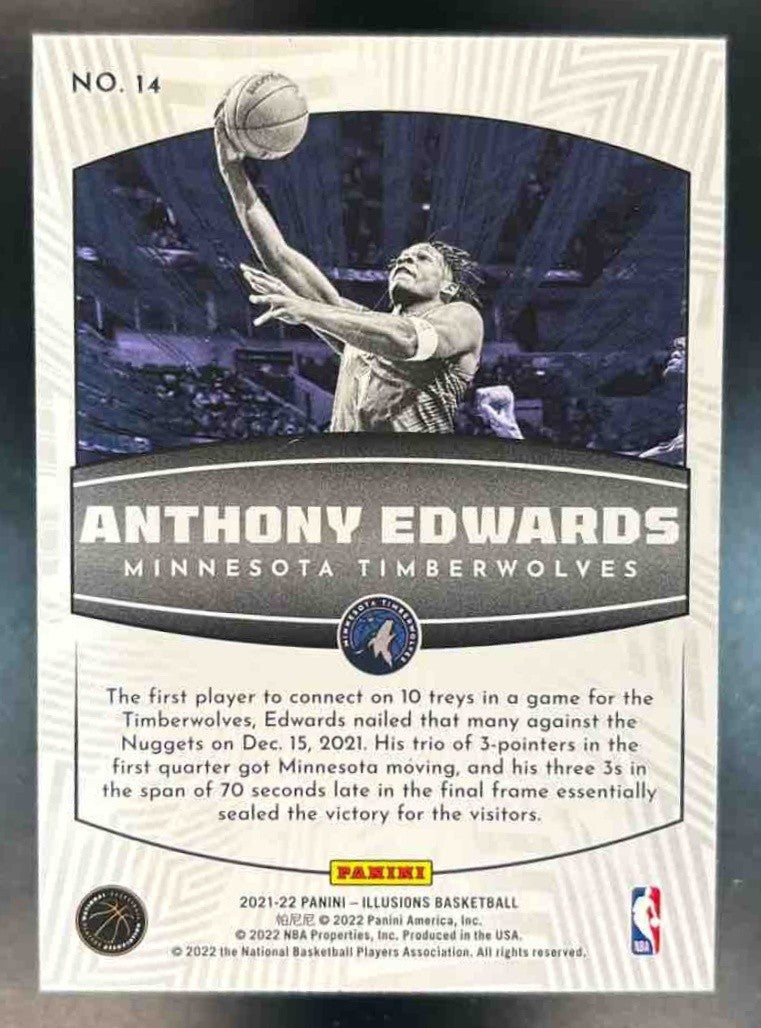 2021-22 Panini Illusions Anthony Edwards Operation Detonation #14 Timberwolves - Sports Cards