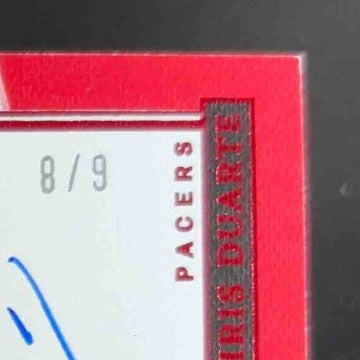 2021-22 Panini Impeccable Chris Duarte Rookie Auto Red 8/9 RC Indiana Pacers - Sports Cards