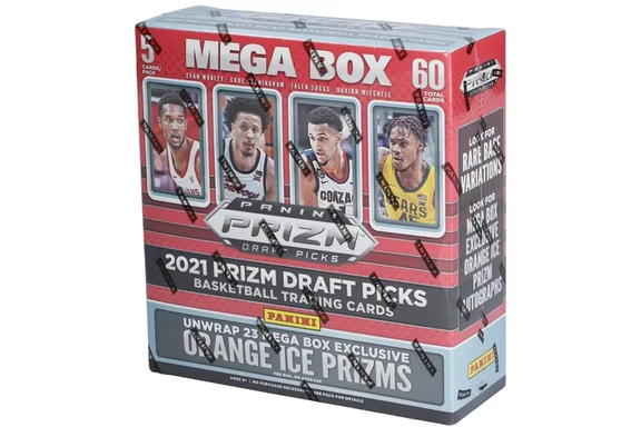2021/22 Panini Prizm Draft Picks Basketball Mega Box (Orange Ice Prizms!) - NBA Mega Box