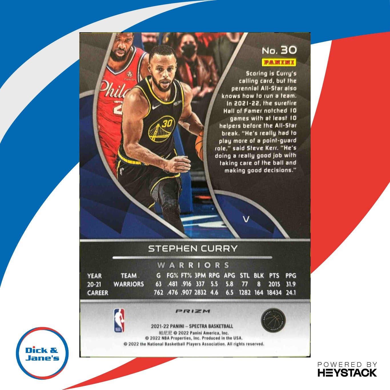 2021-22 Panini Spectra Stephen Curry Asia Red Hyper #30b Golden State Warriors - Sports Cards