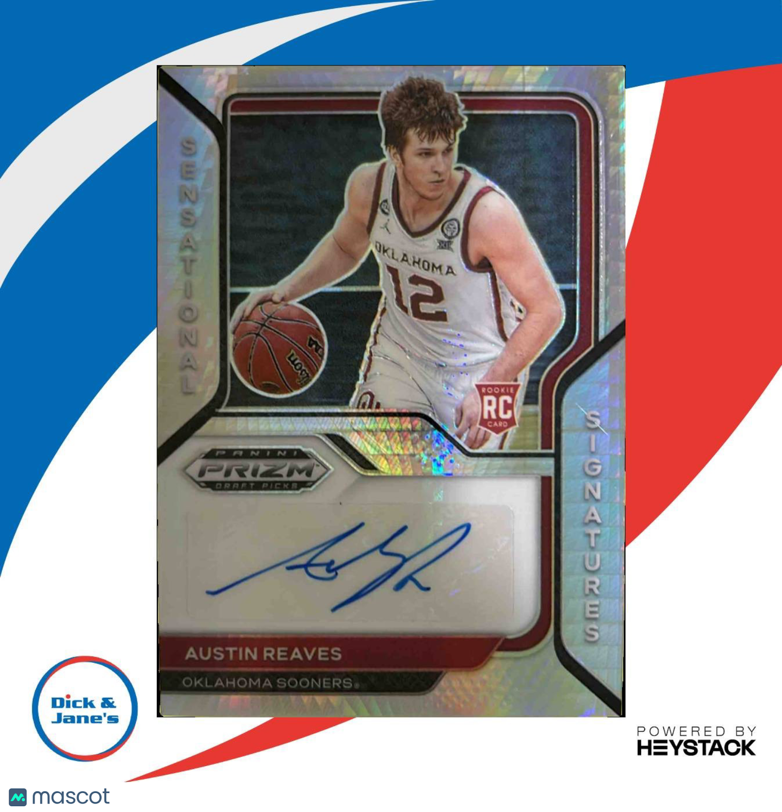 2021-22 Prizm Draft Picks Austin Reaves Sensational Signatures Prizms Hyper Auto - Sports Cards