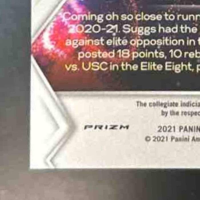 2021-22 Prizm Draft Picks Jalen Suggs Fireworks Pink Circles /20 #3 RC Bulldogs - Sports Cards