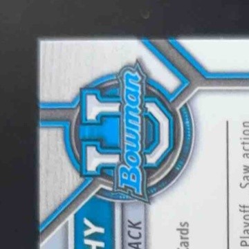 2021 Bowman University J.J. McCarthy Chrome Green Shimmer 43/99 #79 Michigan - Sports Cards