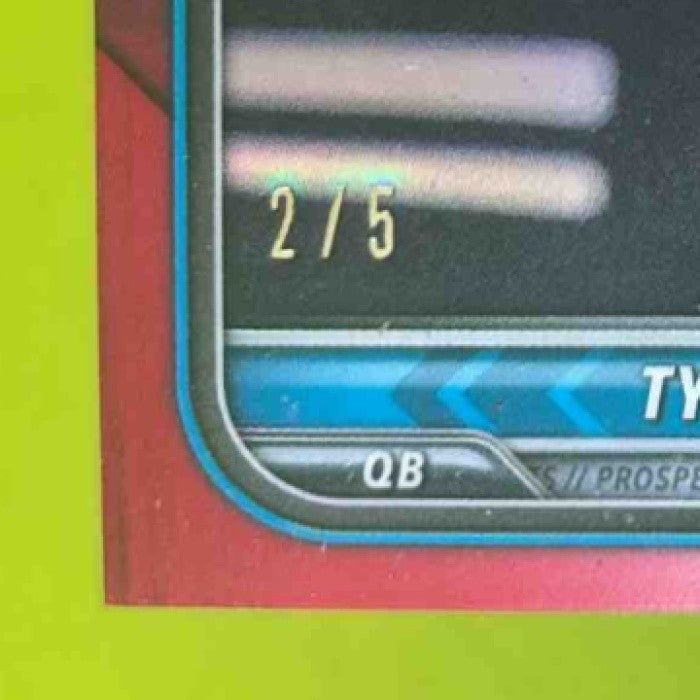 2021 Bowman University Tyler Van Dyke Chrome Red 2/5 #53 Miami Hurricanes - Sports Cards