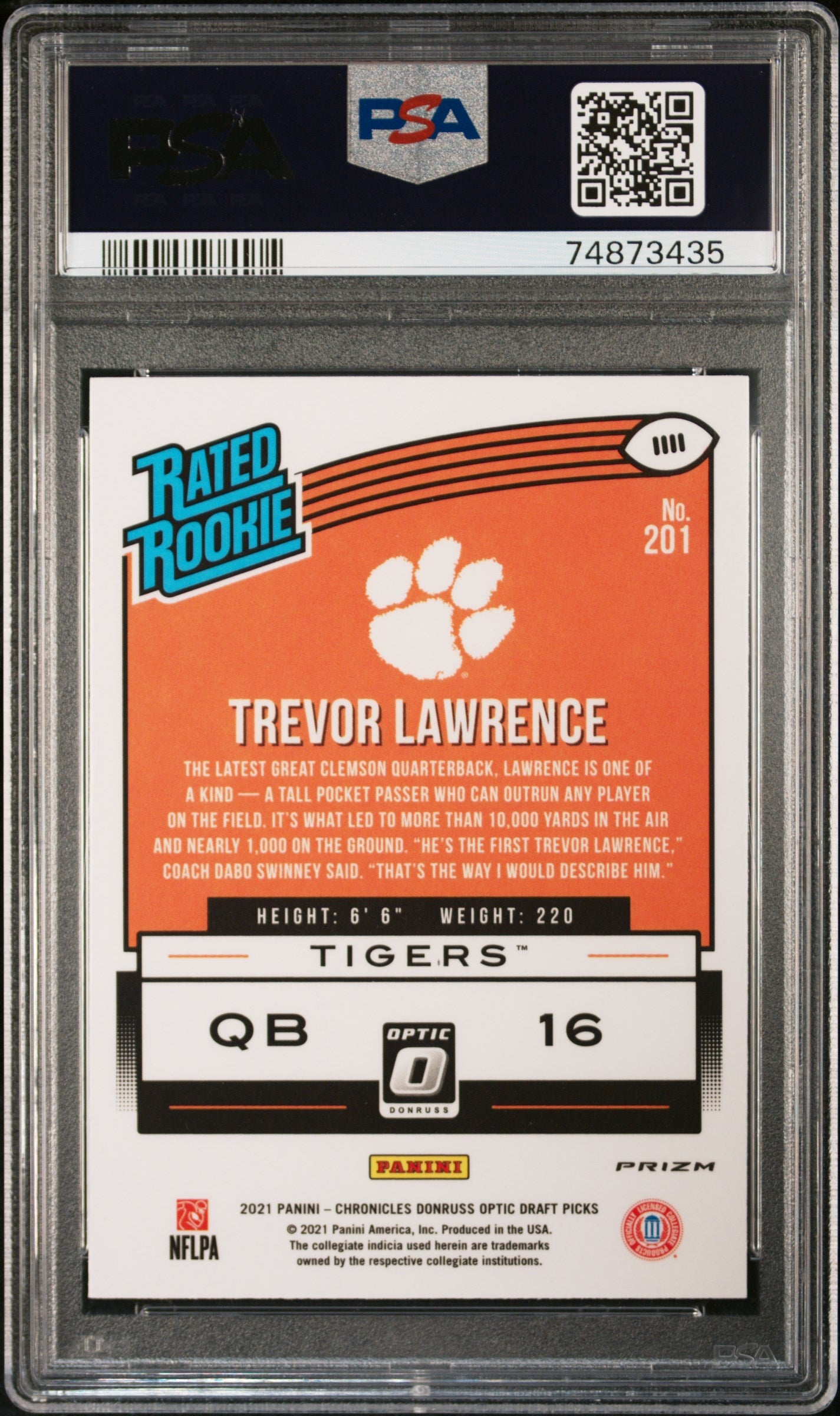2021 Chronicles Draft Picks Trevor Lawrence Pink Rookie PSA 9 MINT Clemson - Graded Sports Cards