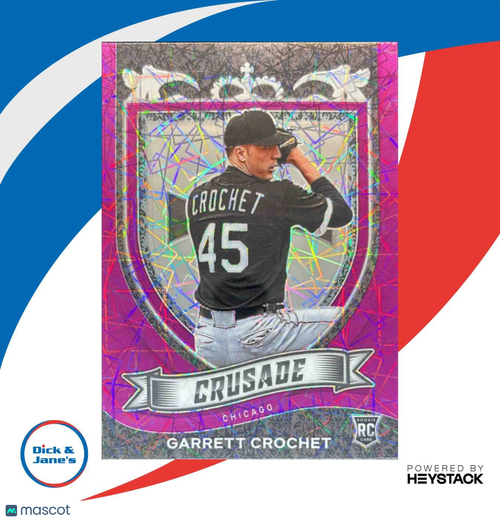 2021 Chronicles Garrett Crochet Crusade Purple Velocity #1 RC Chicago White Sox - Sports Cards