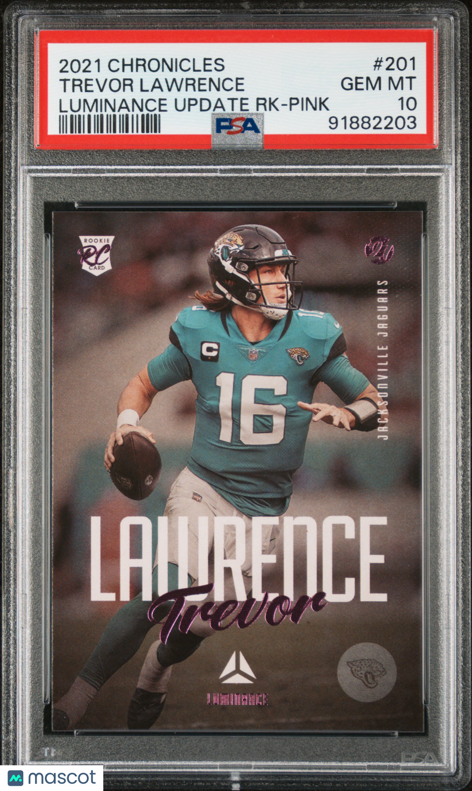 2021 Chronicles Luminance Update Rookies Trevor Lawrence Pink #201 PSA 10 Jags - Graded Sports Cards