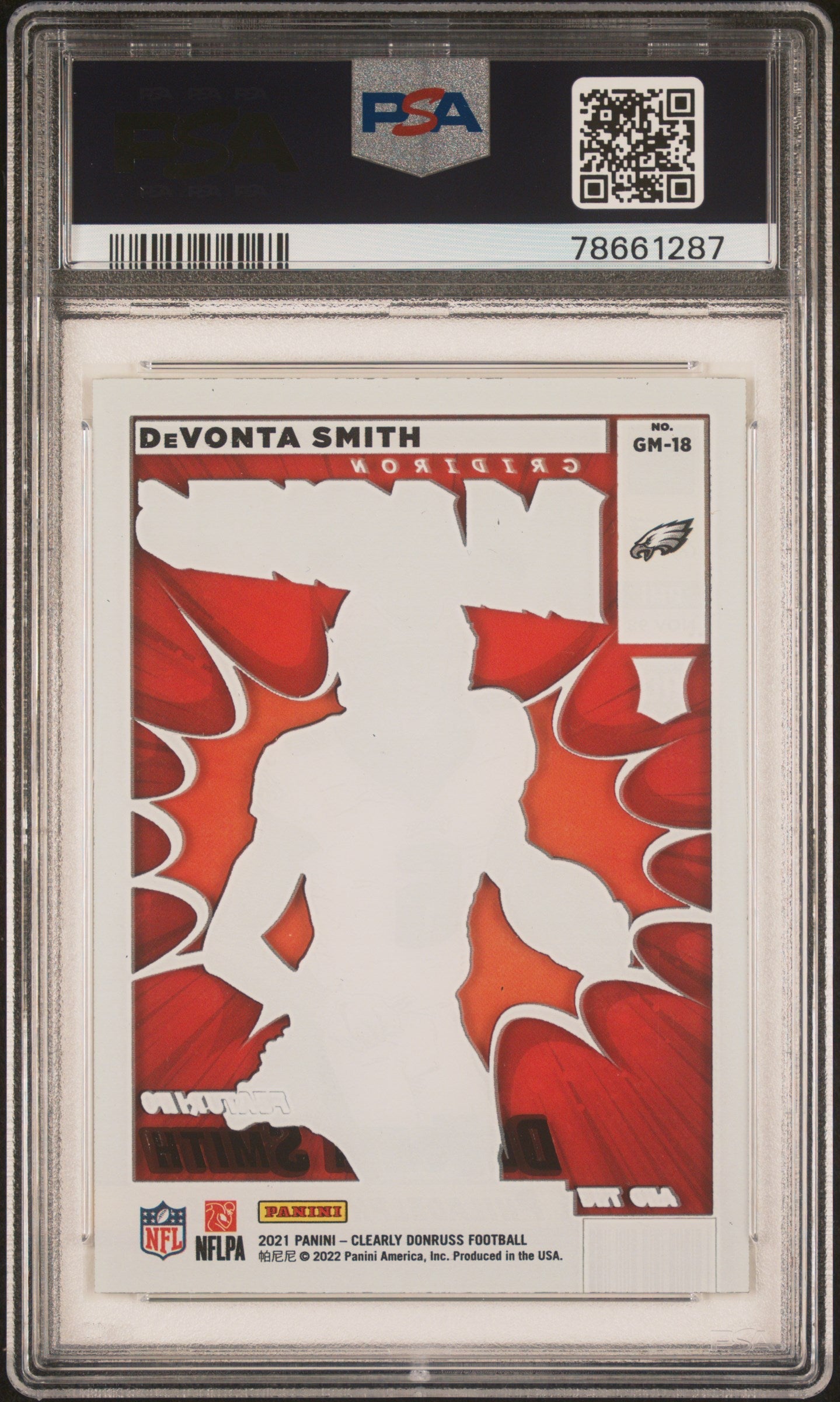 2021 Clearly Donruss Gridiron Marvels Devonta Smith Rookie SSP PSA 9 MINT Eagles - Graded Sports Cards