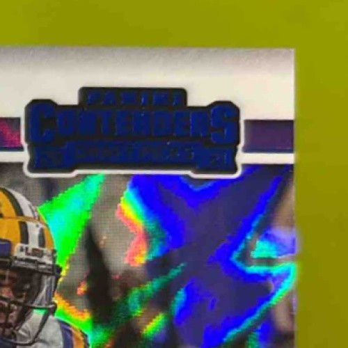 2021 Contenders Draft Picks Ja’Marr Chase Front Row Seats Blue Explosion /39 RC - Sports Cards