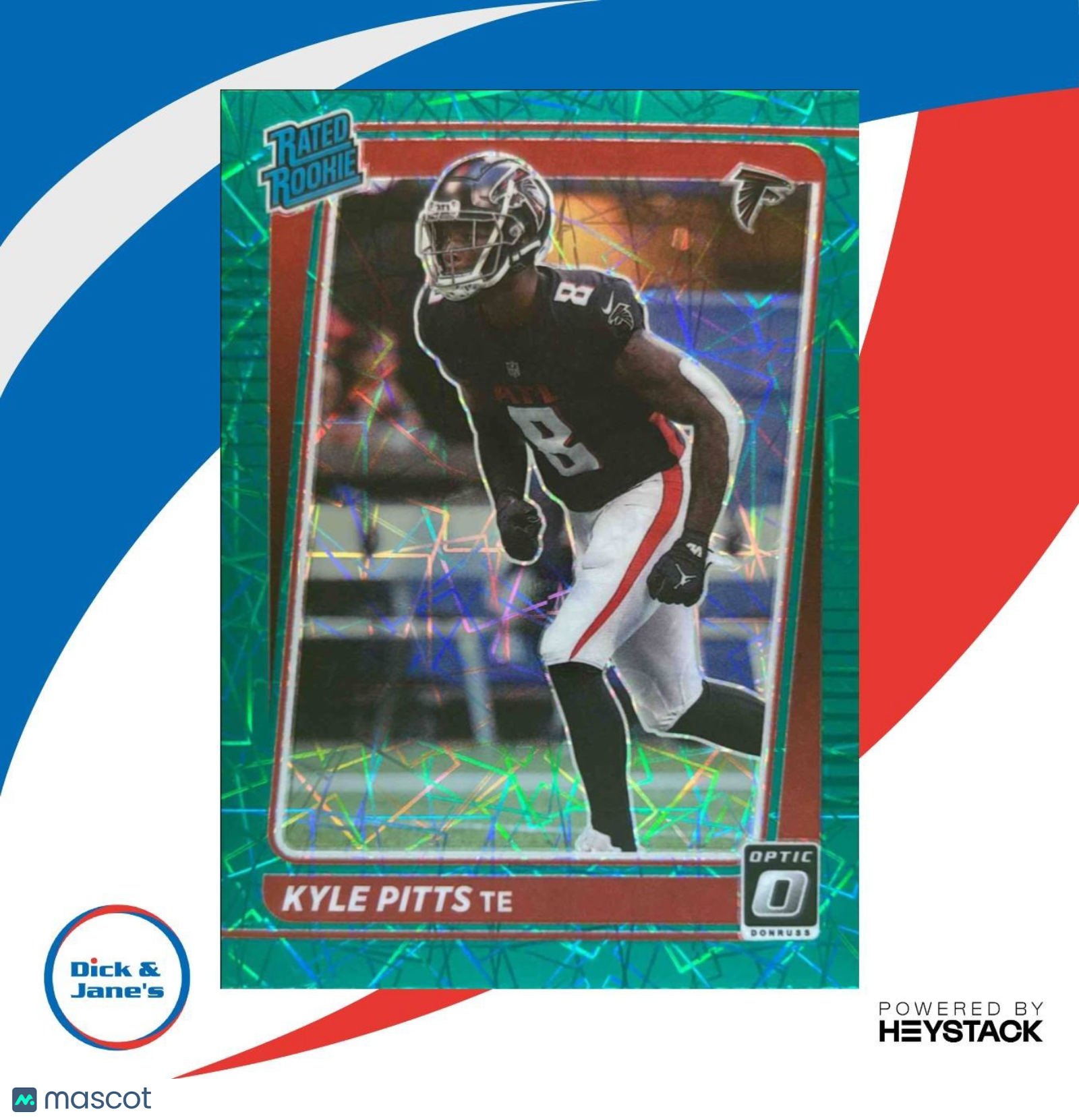 2021 Donruss Optic Kyle Pitts Teal Velocity #211 RC Rated Rookie Atlanta Falcons - Sports Cards