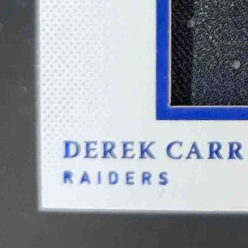 2021 Flawless Derek Carr Hunter Renfrow Connections Sapphire 3/5 MEM Raiders - Sports Cards