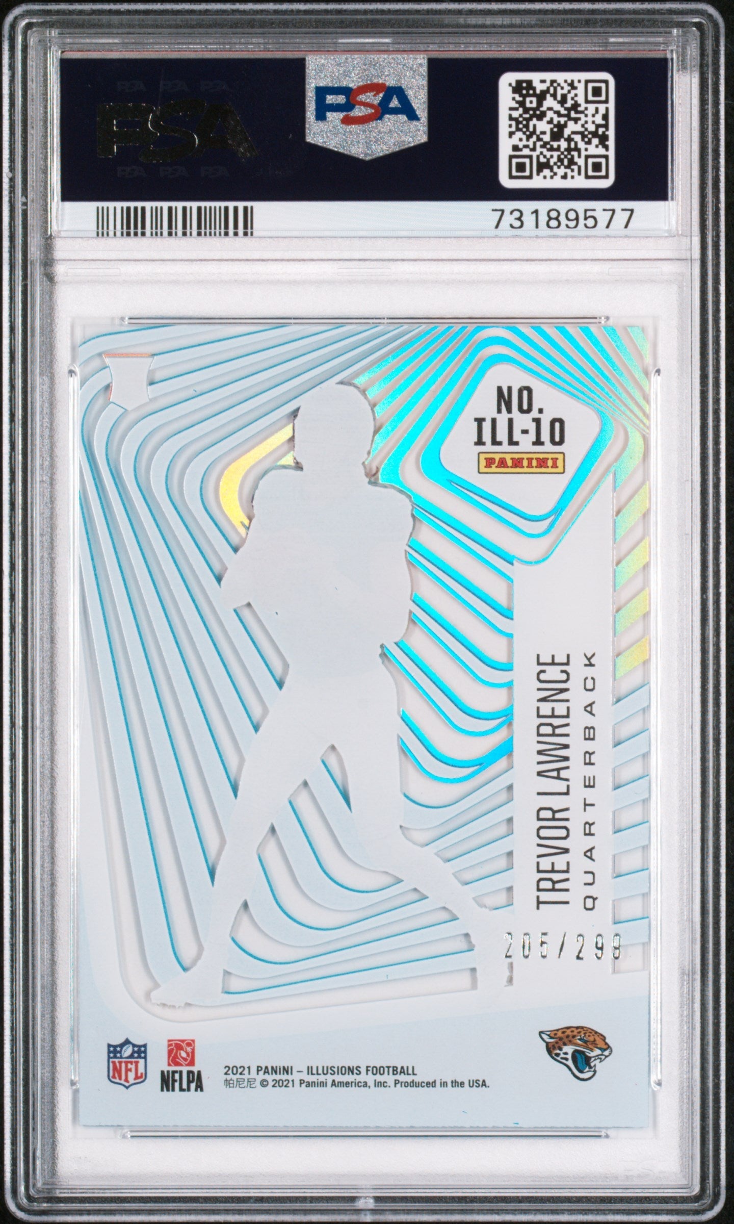 2021 Illusions Illusionists Trevor Lawrence Light Blue Rookie PSA 10 Jaguars - Graded Sports Cards