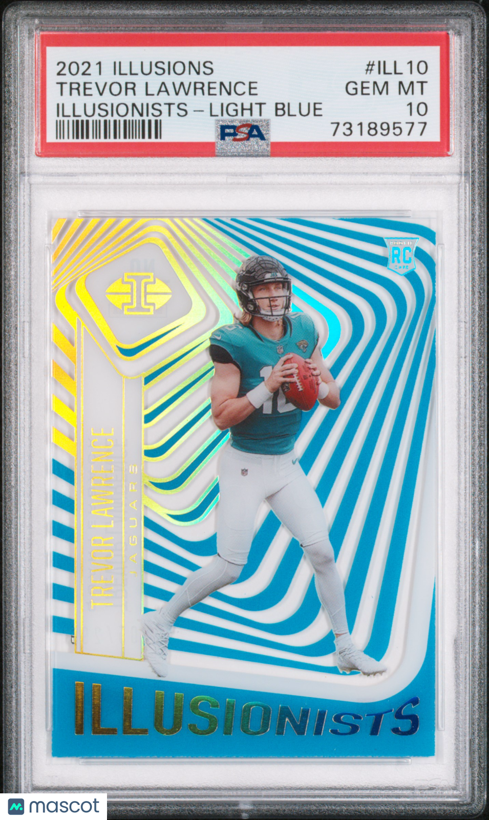 2021 Illusions Illusionists Trevor Lawrence Light Blue Rookie PSA 10 Jaguars - Graded Sports Cards