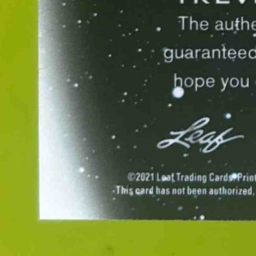 2021 Leaf Metal Draft Trevor Lawrence Armed & Dangerous Auto Green /10 RC Tigers - Sports Cards