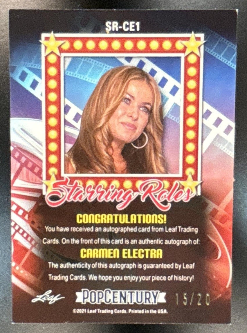 2021 Leaf Pop Century Starring Roles Carmen Electra Auto /20 - Non-Sports Cards