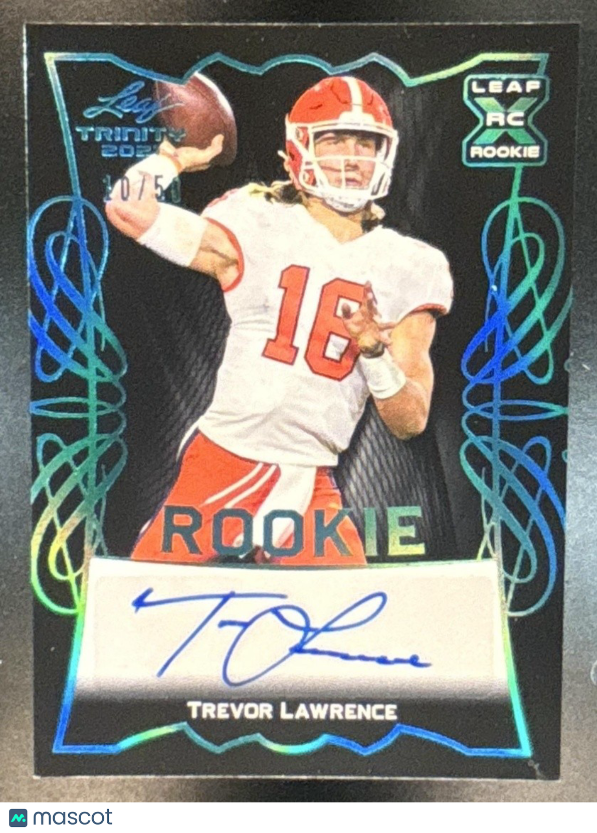 2021 Leaf Trinity Black Spectrum Platinum #RATL1 Trevor Lawrence RC #10/50 Jags - Sports Cards
