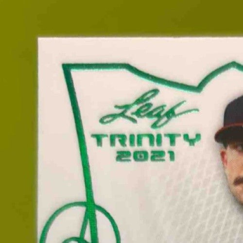 2021 Leaf Trinity Spencer Strider Green /75 #BA-SS1 Auto - Sports Cards