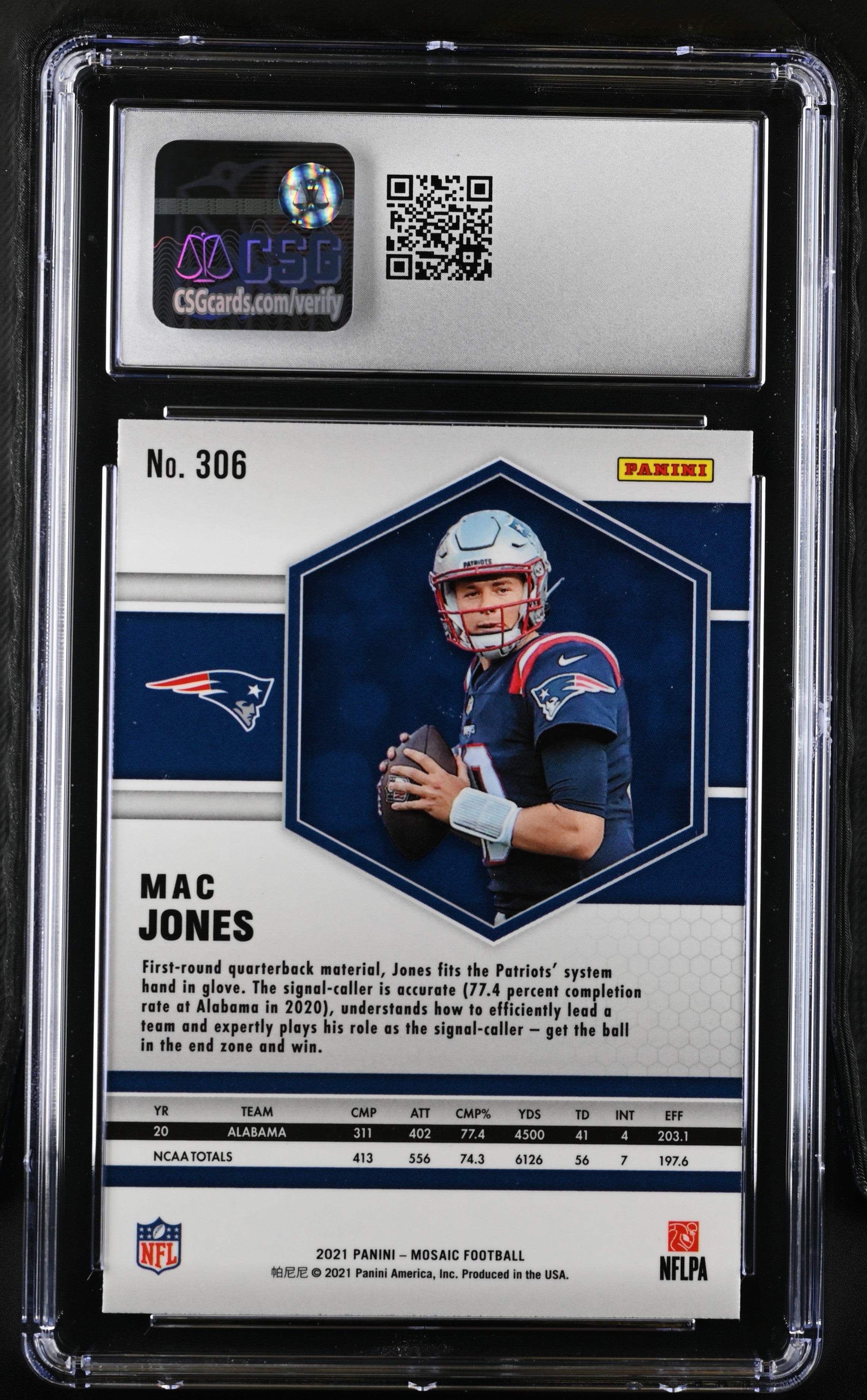 2021 Mosaic Mac Jones #306 CGC 9 - Graded Sports Cards