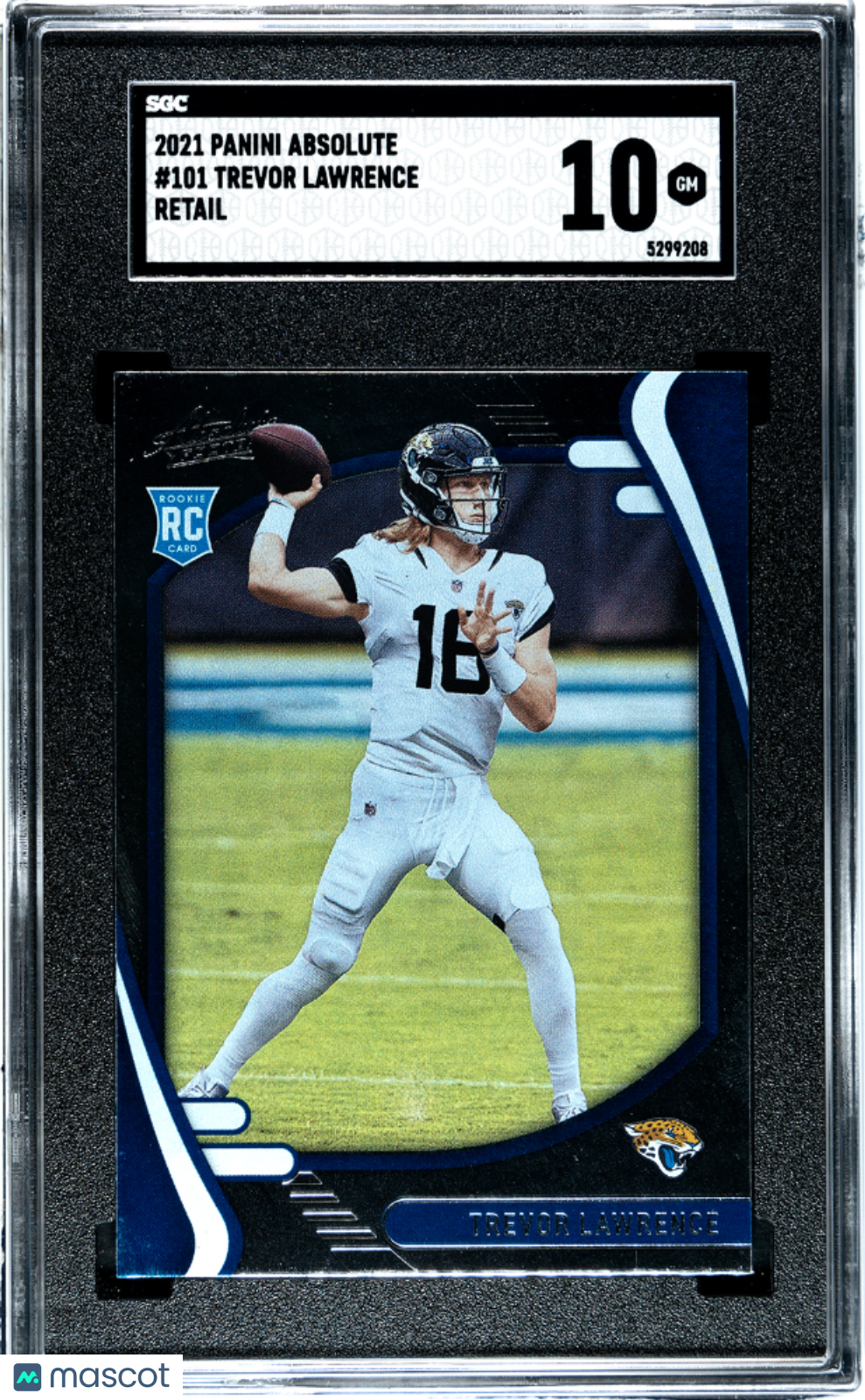 2021 Panini Absolute Trevor Lawrence Retail Rookie SGC 10 GEM MINT RC Jaguars - Graded Sports Cards
