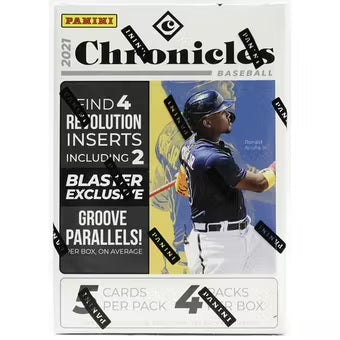 2021 Panini Chronicles Baseball 4-Pack Blaster Box (Groove Parallels) - MLB Blaster Box