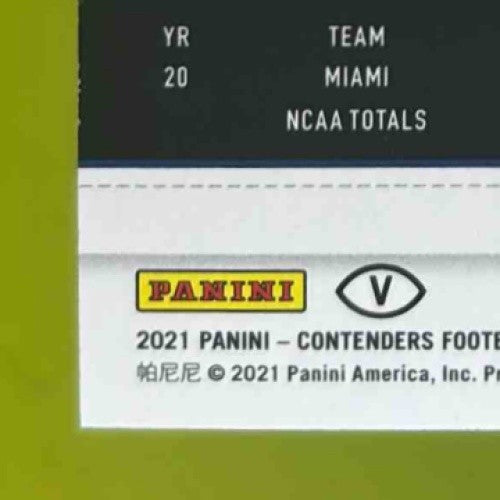 2021 Panini Contenders Quincy Roche Reverse Ticket #244 Auto RC New York Giants - Sports Cards