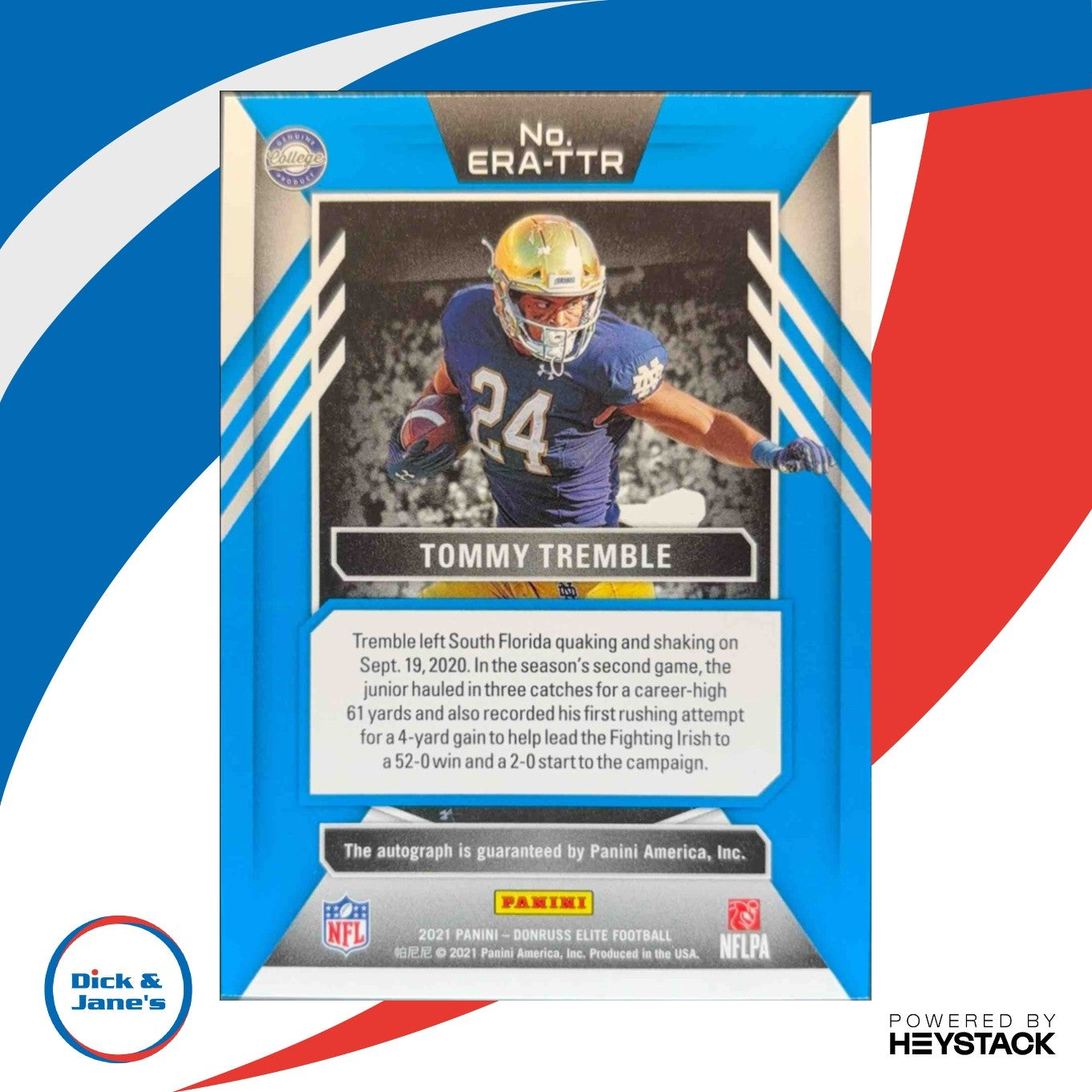 2021 Panini Donruss Elite Tommy Tremble Rookie Auto Gold /5 RC Carolina Panthers - Sports Cards