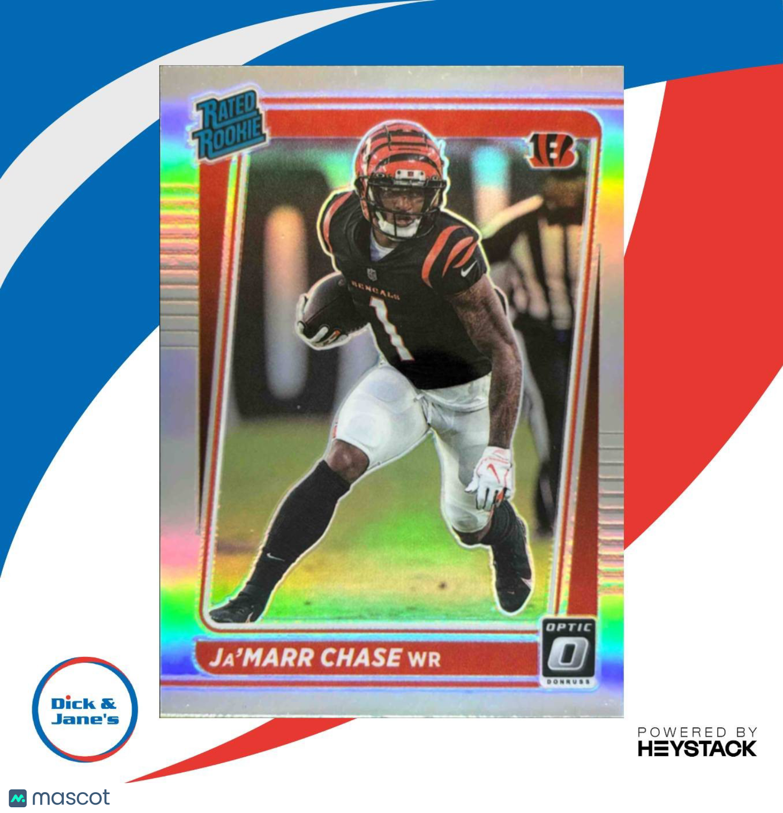 2021 Panini Donruss Optic Ja’Marr Chase Holo #207 RC Rated Rookie Bengals - Sports Cards