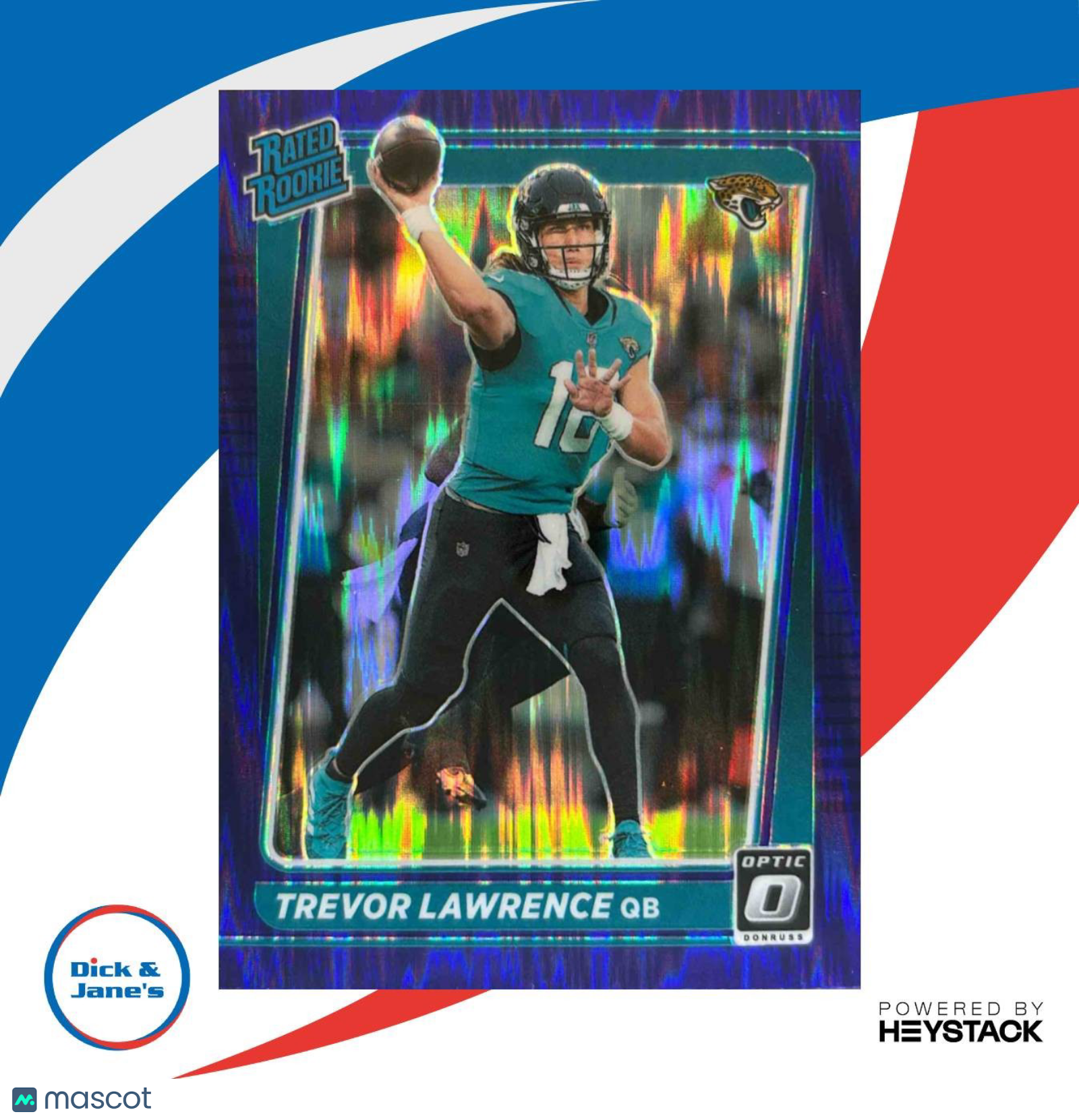 2021 Panini Donruss Optic Trevor Lawrence Purple Shock #201 Jacksonville Jaguars - Sports Cards