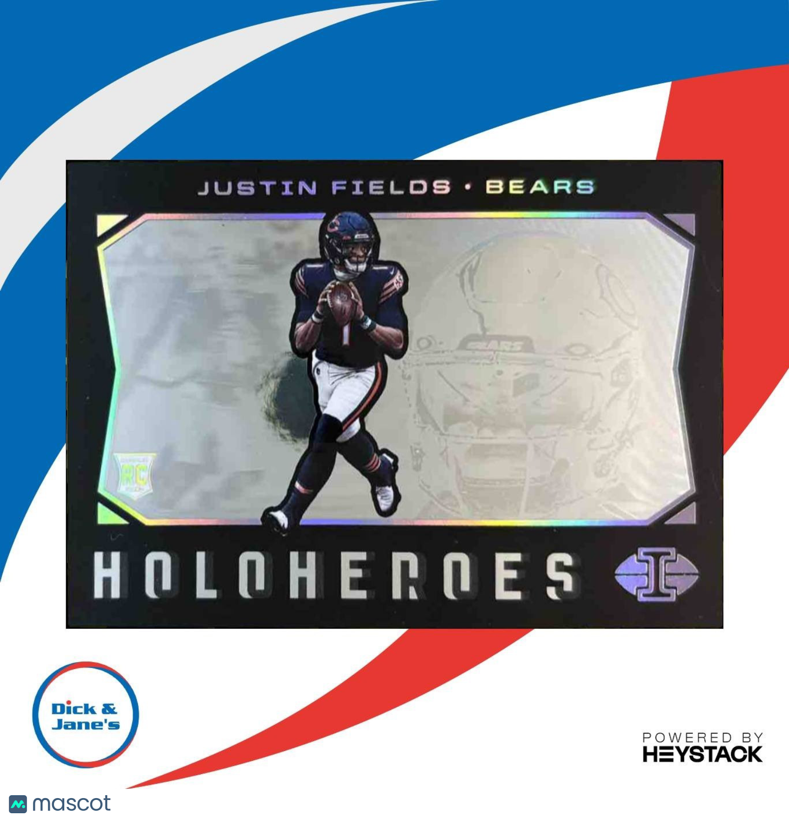 2021 Panini Illusions Justin Fields HoloHeroes #HHJF-7 RC Chicago Bears - Sports Cards
