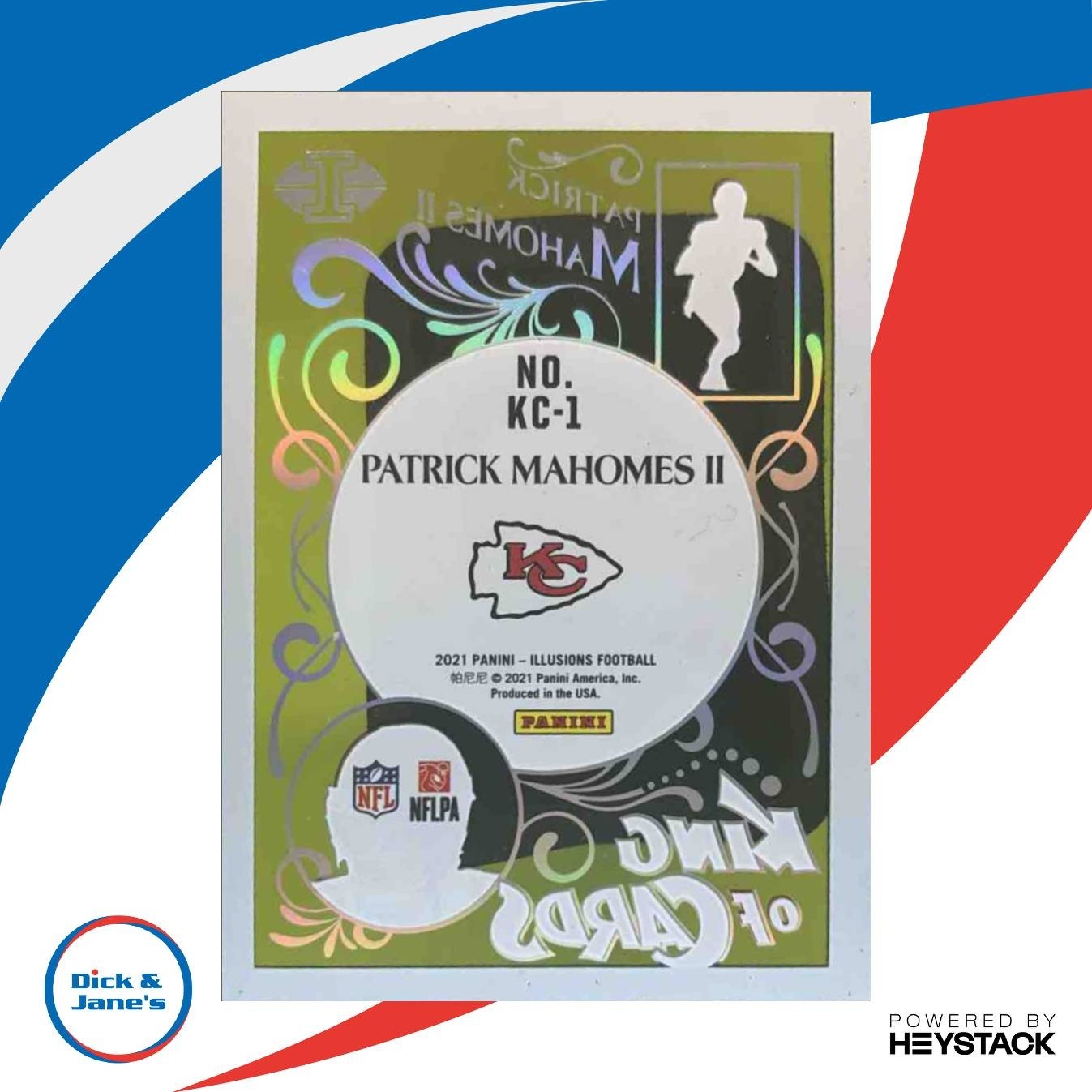 2021 Panini Illusions Patrick Mahomes II King of Cards Sapphire #KC-1 Chiefs - Sports Cards
