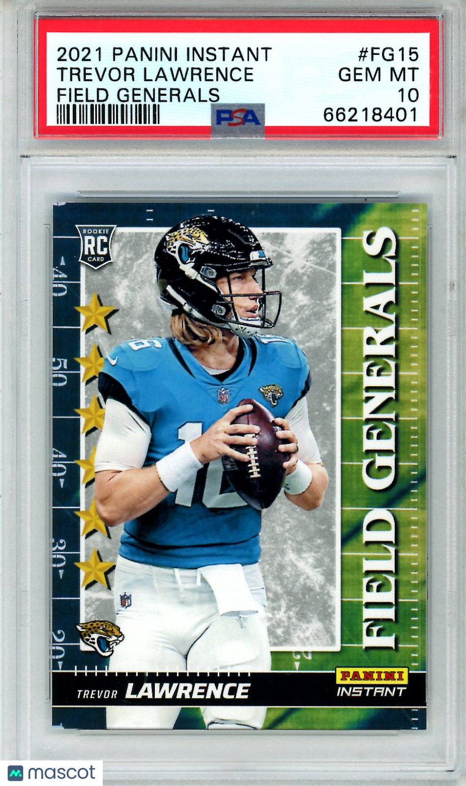 2021 Panini Instant Field Generals Trevor Lawrence Rookie #FG15 PSA 10 Jaguars - Graded Sports Cards