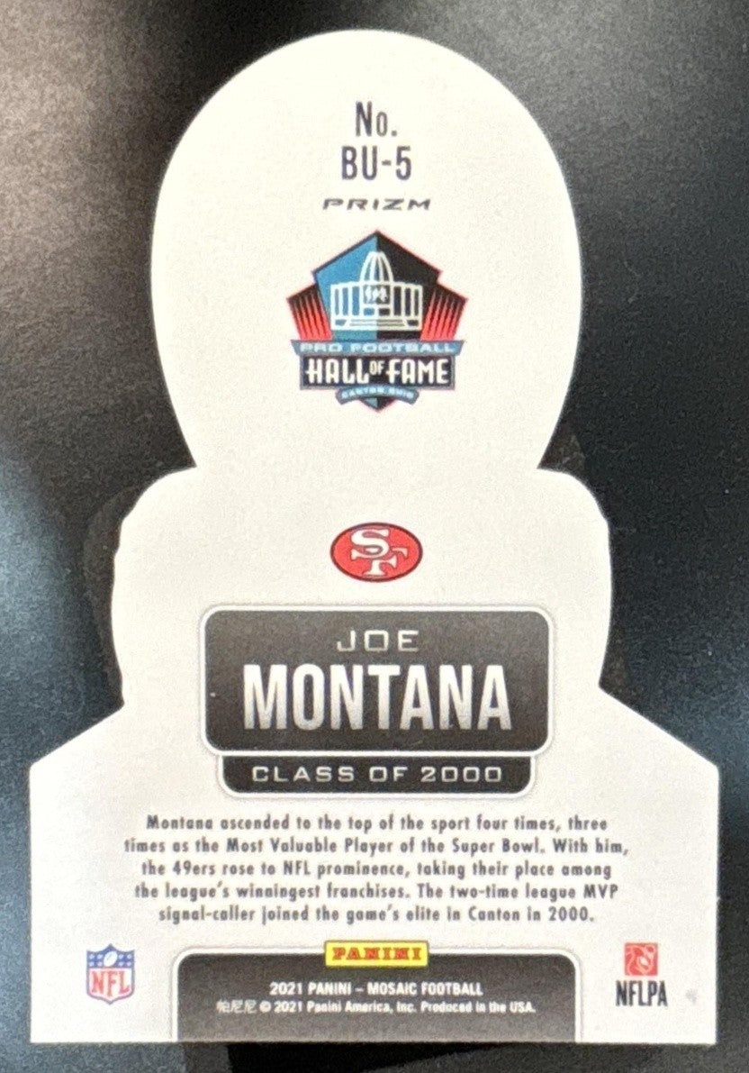 2021 Panini Mosaic Joe Montana Busted #BU-5 San Francisco 49ers - Sports Cards