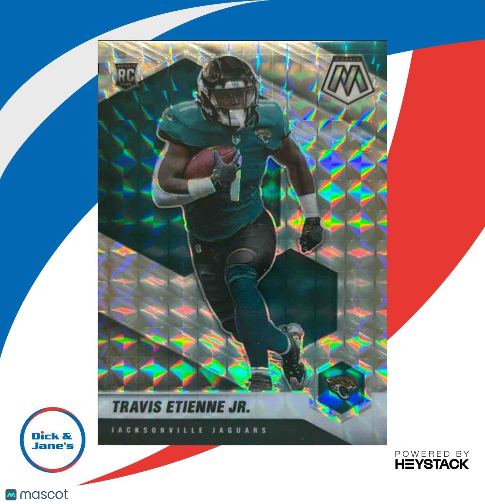 2021 Panini Mosaic Travis Etienne Jr. Mosaic Prizm #314 RC Jacksonville Jaguars - Sports Cards