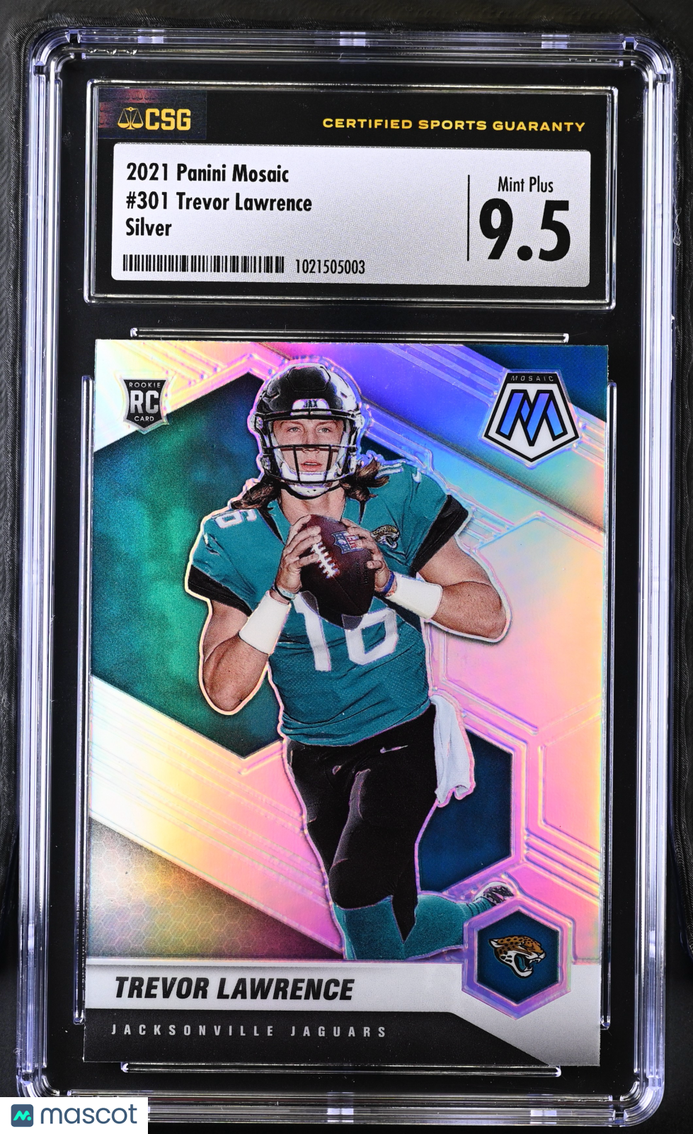 2021 Panini Mosaic Trevor Lawrence Silver Rookie #301 CGC 9.5 MINT+ Jaguars - Graded Sports Cards