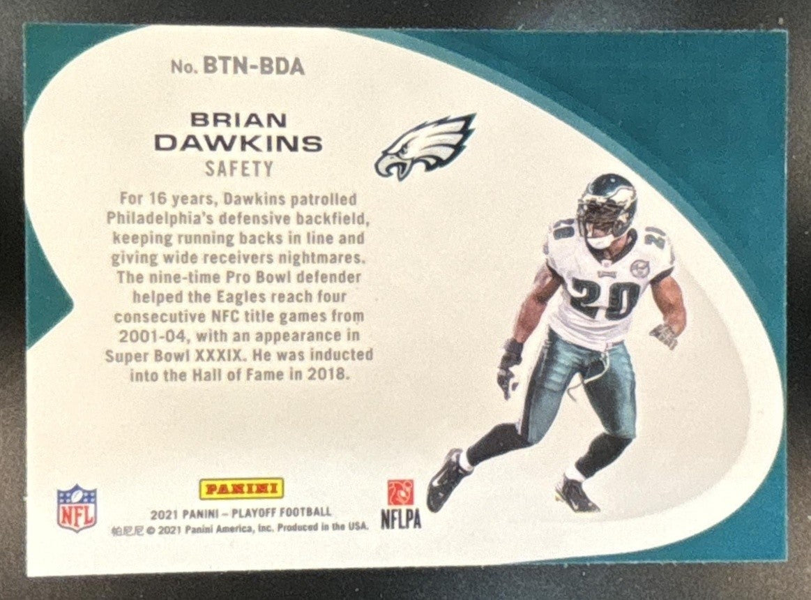 2021 Panini Playoff Brian Dawkins Behind the Numbers Philadelphia Eagles - Sports Cards