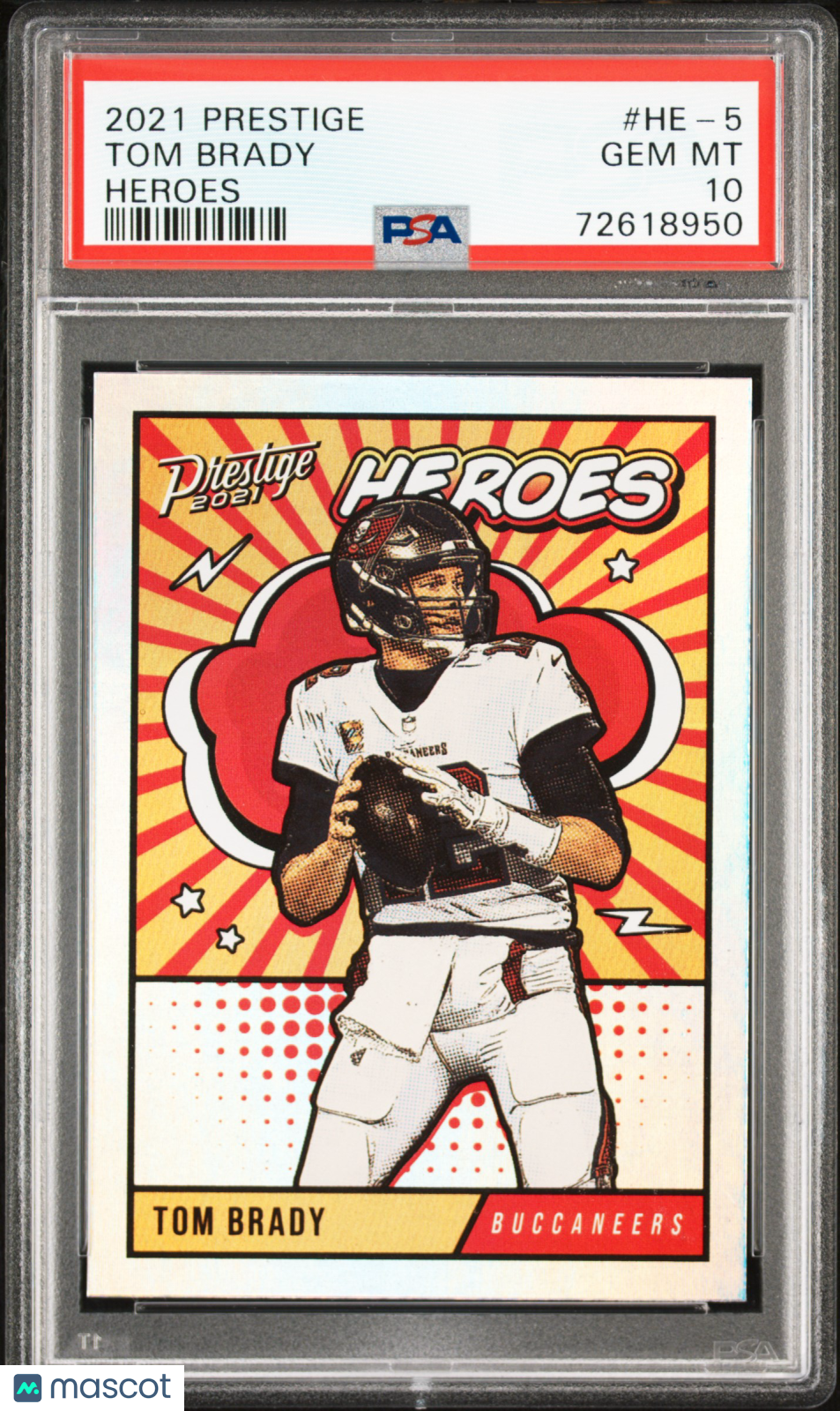2021 Panini Prestige Heroes Tom Brady #HE-5 PSA 10 - Graded Sports Cards