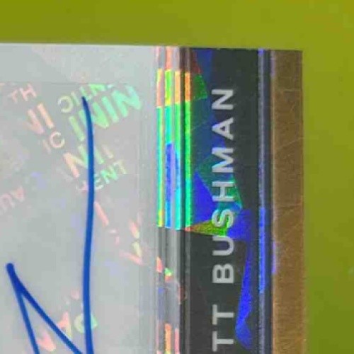 2021 Panini Prizm Draft Picks Collegiate Matt Bushman Auto Orange Ice #DPA-MAT - Sports Cards