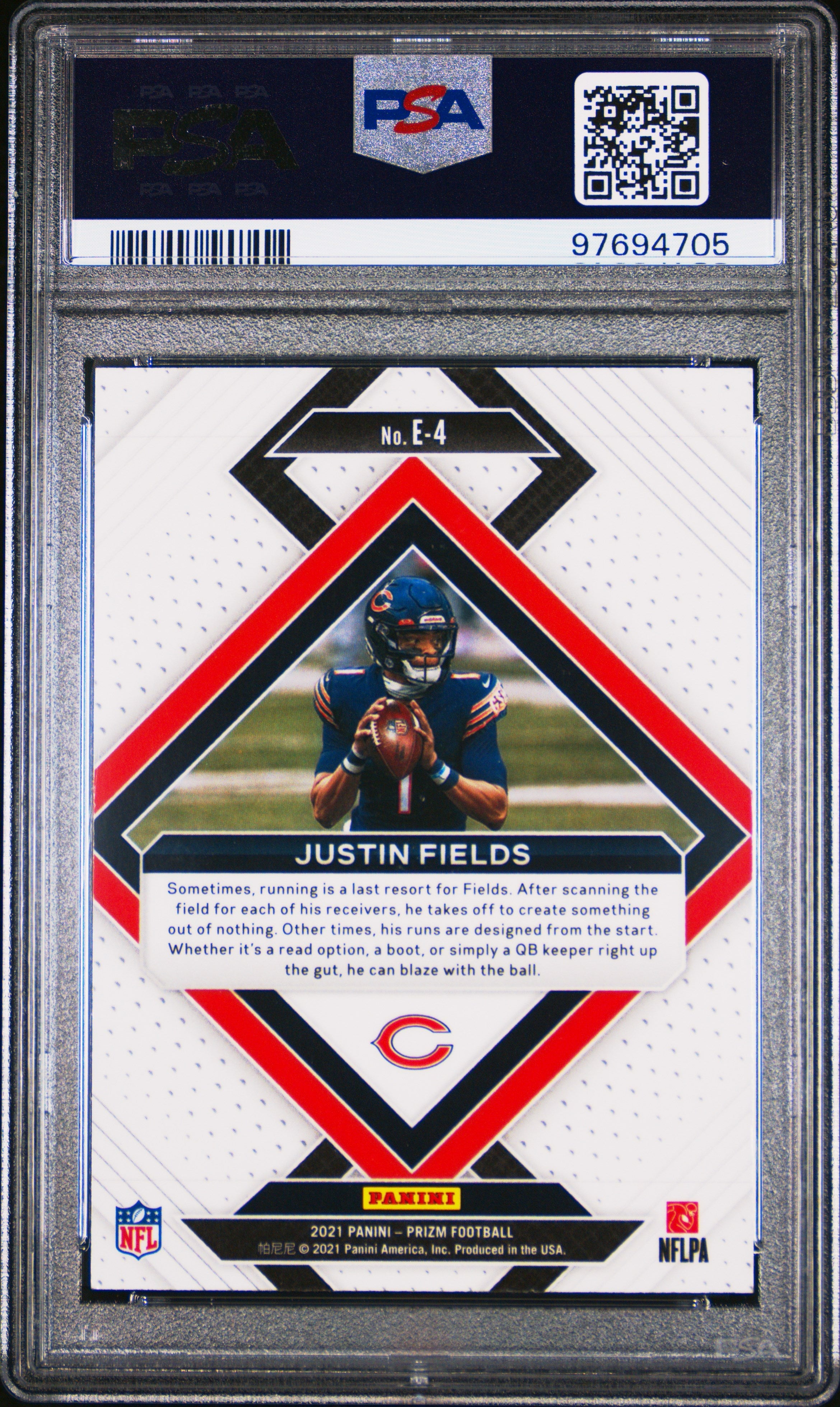 2021 Panini Prizm Emergent Justin Fields #E4 PSA 10 - Graded Sports Cards