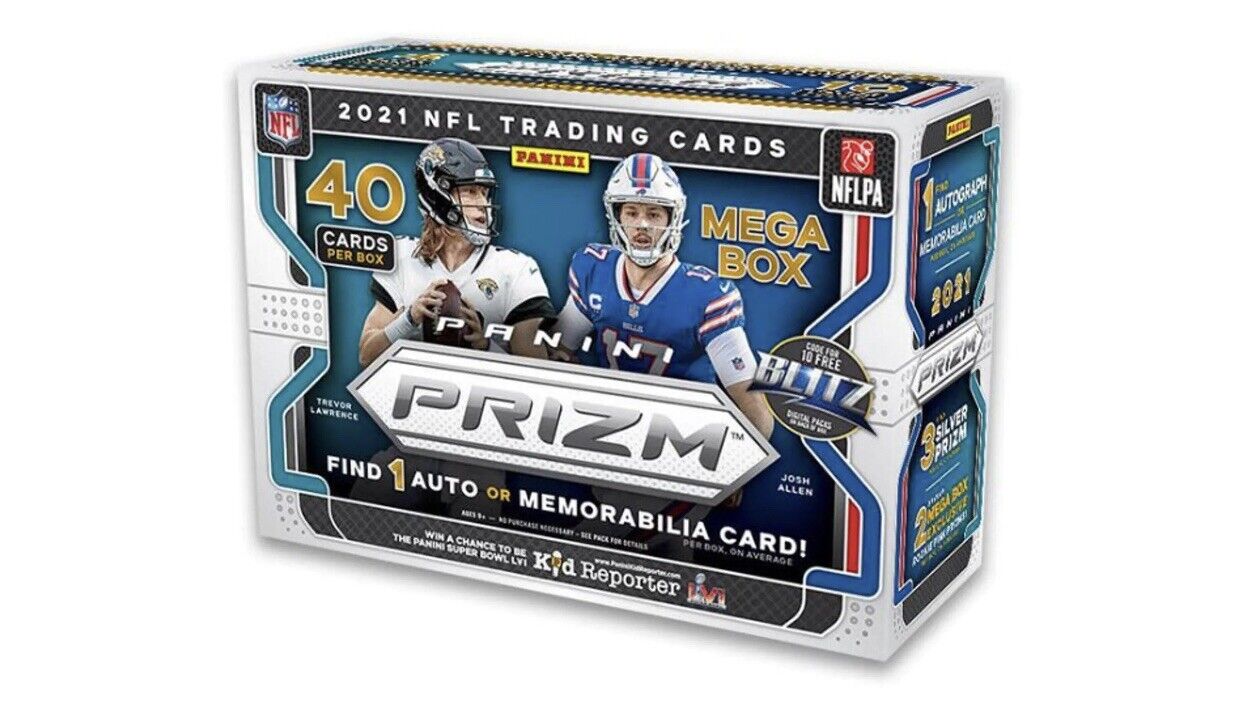 2021 Panini Prizm Football NFL Mega Box (3 Silver / 2 Pink Prizms) 1 Auto or Mem - NFL Hanger