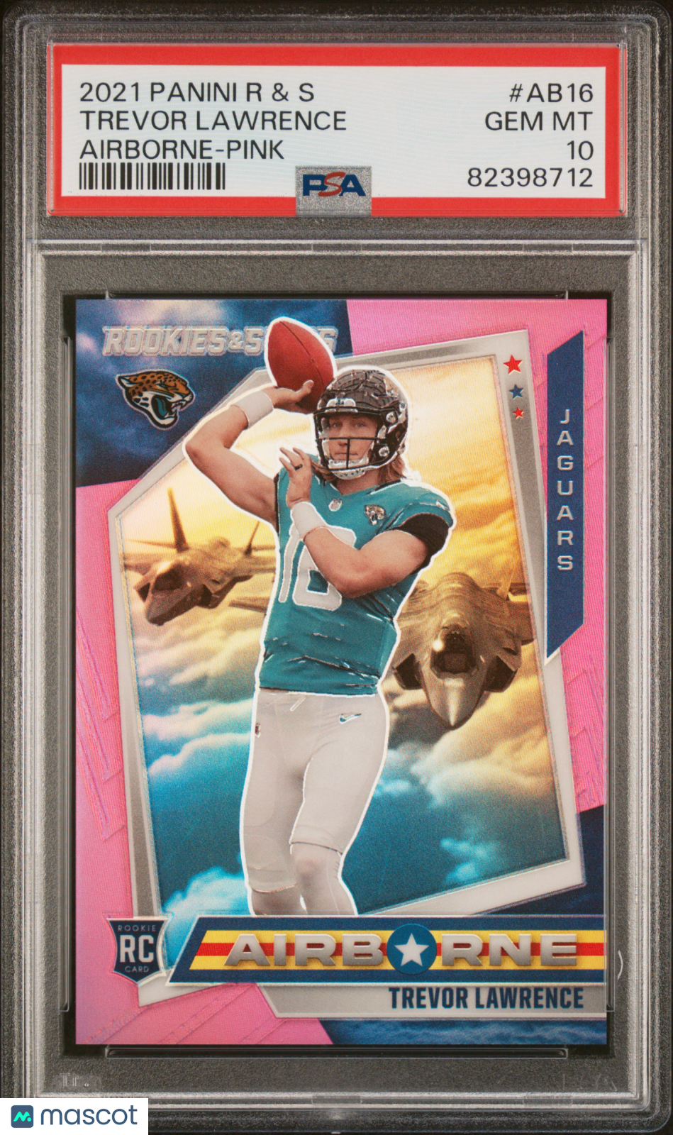2021 Panini Rookies & Stars Airborne Trevor Lawrence Pink #AB16 PSA 10 - Graded Sports Cards