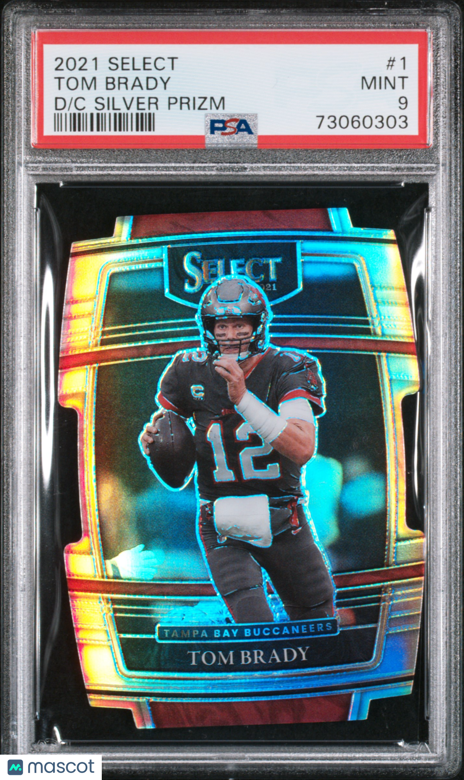 2021 Panini Select Tom Brady Die Cut Silver Prizm #1 PSA 9 New England Patriots Graded Sports Cards